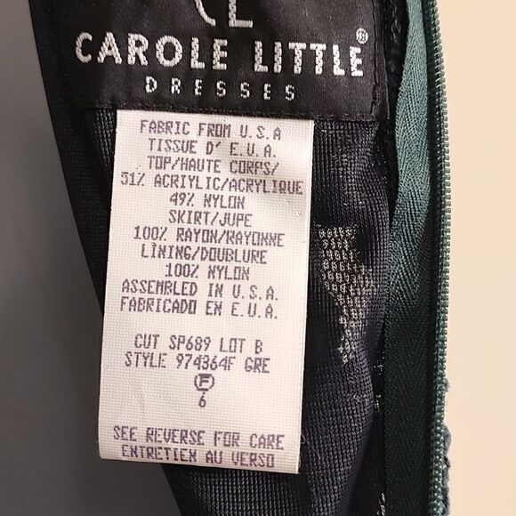 Carole Little Green Lace Maxi Dress Size 6 Witchy Goth Dark Fairy Whimsigoth - Picture 7 of 9